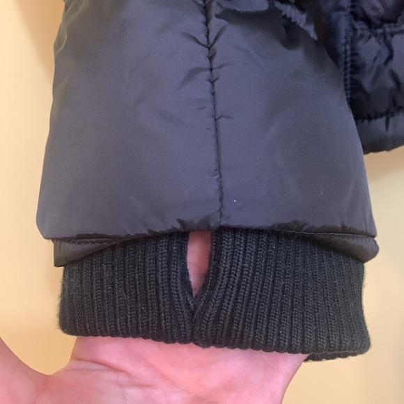 American Eagle Outfitters | Black Quilted Zip Snap Missing Hood Puffer Jacket L - Picture 9 of 17
